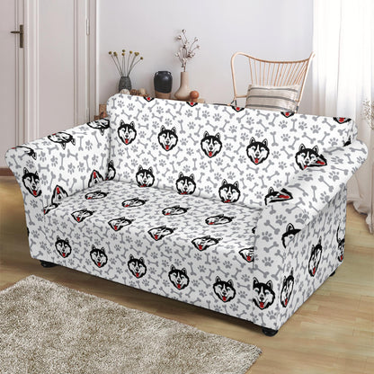 Siberian Huskies Print Design LKS305 Loveseat Couch Slipcover