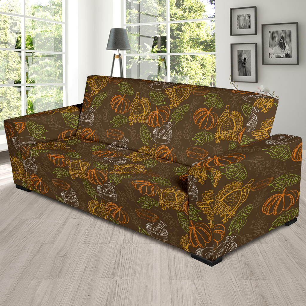 Thanksgiving Print Design LKS301 Sofa Slipcover