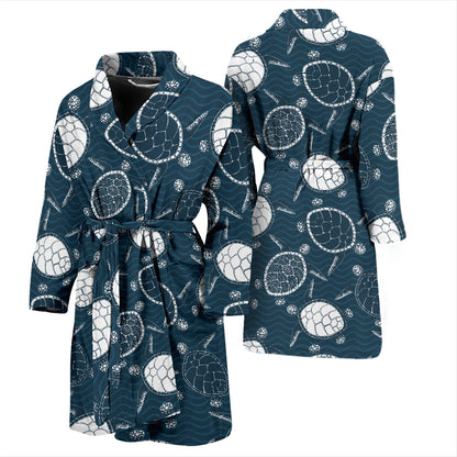 Sea Turtle Print Design LKS3015 Men Bathrobe