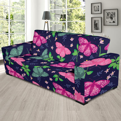 Monarch Butterfly Pattern Print Design 03 Sofa Slipcover