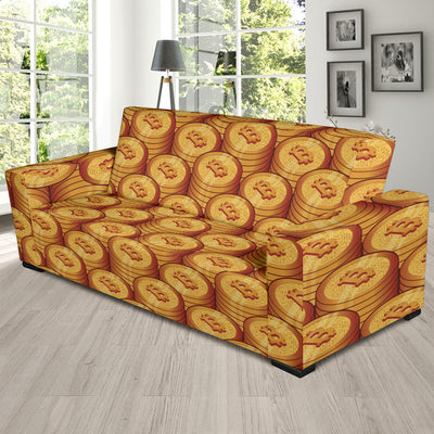 Bitcoin Pattern Print Design 02 Sofa Slipcover