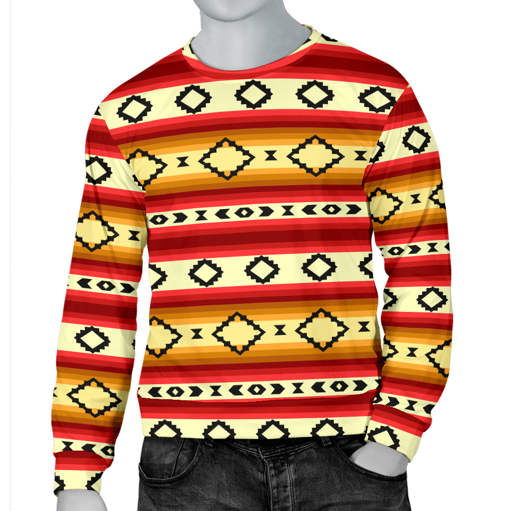 Serape Themed Men Long Sleeve Sweatshirt