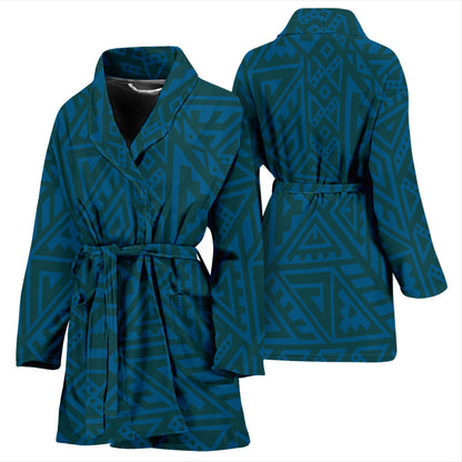 Maori Pattern Print Design 03 Women Bathrobe