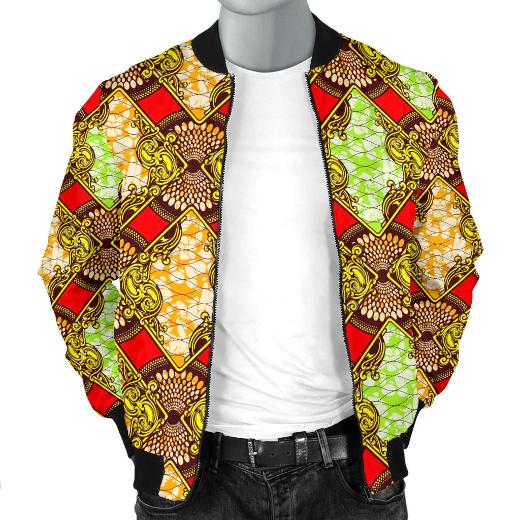 African Classic Print Pattern Men Bomber Jacket