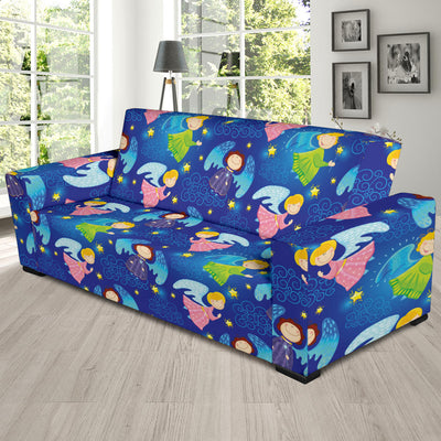 Angel Little Pattern Print Design 02 Sofa Slipcover