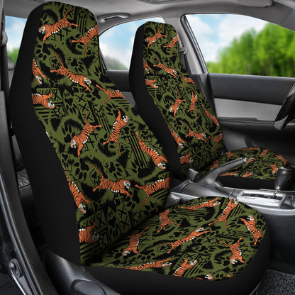Tiger Pattern Print Design LKS303 Car Seat Covers