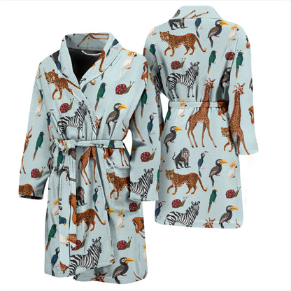 Safari Animal Print Design LKS306 Men Bathrobe