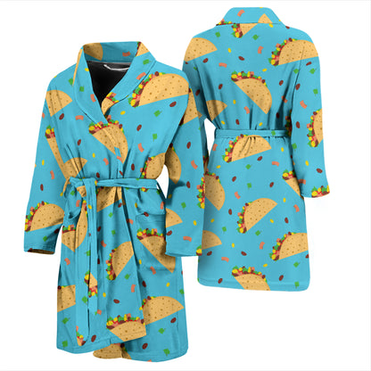 Taco Print Design LKS303 Men Bathrobe