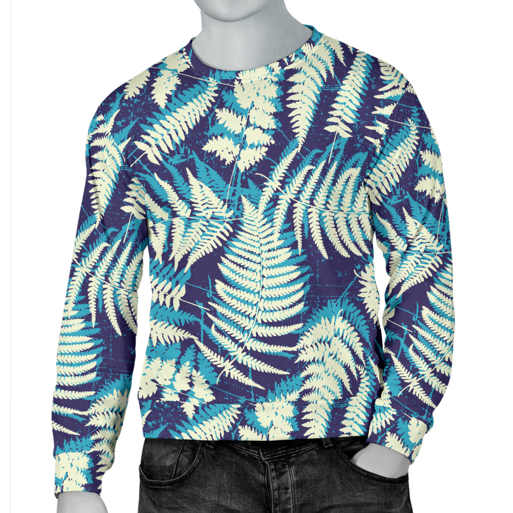 Fern Leave Summer Print Pattern Men Long Sleeve Sweatshirt
