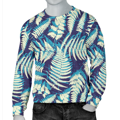 Fern Leave Summer Print Pattern Men Long Sleeve Sweatshirt