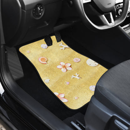Beach Theme Print Car Floor Mats Front Back