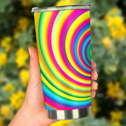 Vortex Twist Swirl Rainbow Design Tumbler