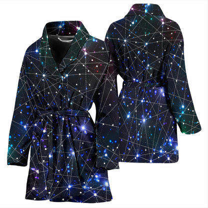 Cosmic Pattern Print Design 01 Women Bathrobe
