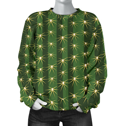 Cactus Skin Print Pattern Women Long Sleeve Sweatshirt