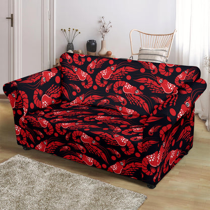 Shrimp Print Design LKS303 Loveseat Couch Slipcover