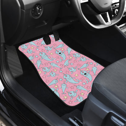 Narwhal Cartoon Cute Print Car Floor Mats Front Back