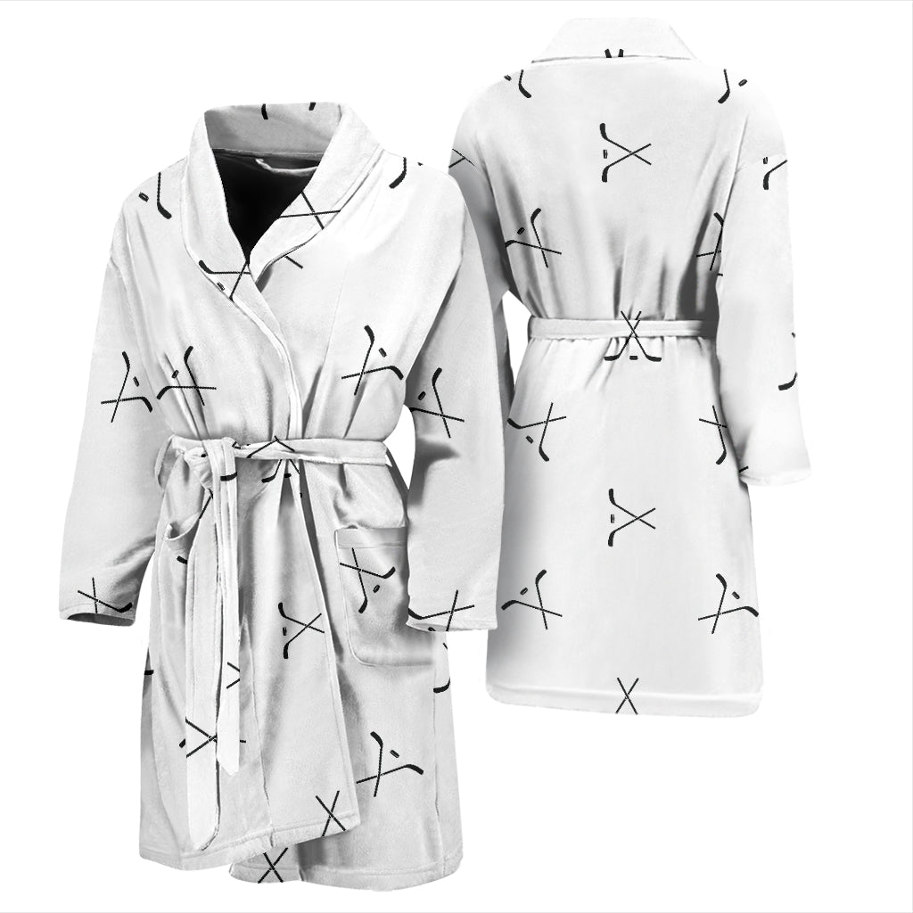 Hockey Print Design LKS304 Men Bathrobe
