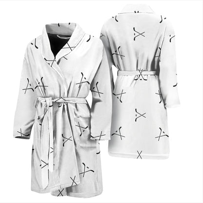 Hockey Print Design LKS304 Men Bathrobe