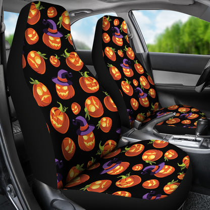Witch Pumpkin Halloween Print LKS302 Car Seat Covers
