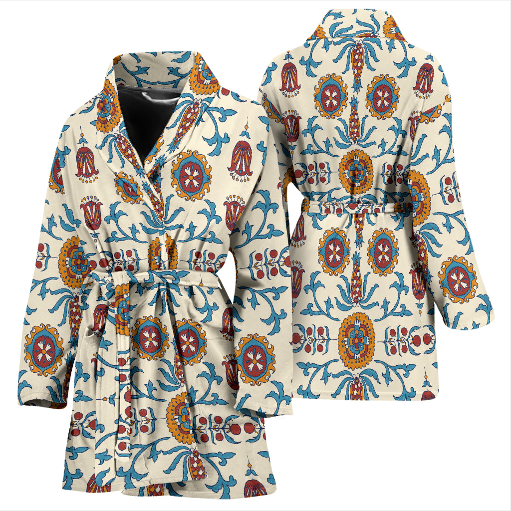 Suzani Print Design LKS301 Women Bathrobe