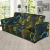 Peacock Feather Pattern Print Design A03 Sofa Slipcover