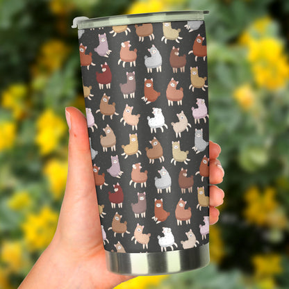 Alpaca Cute Design Themed Print Tumbler