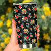 Hawaiian Flower Themed Print Tumbler