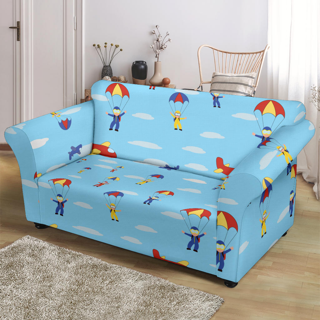 Skydiver Print Design LKS304 Loveseat Couch Slipcover