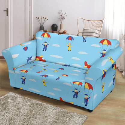 Skydiver Print Design LKS304 Loveseat Couch Slipcover
