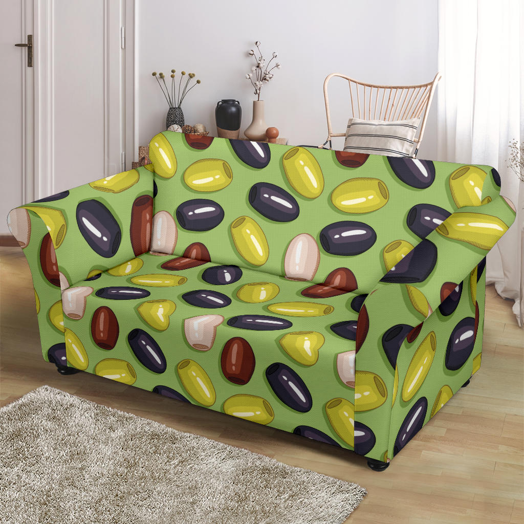 Olive Print Design LKS301 Loveseat Couch Slipcover