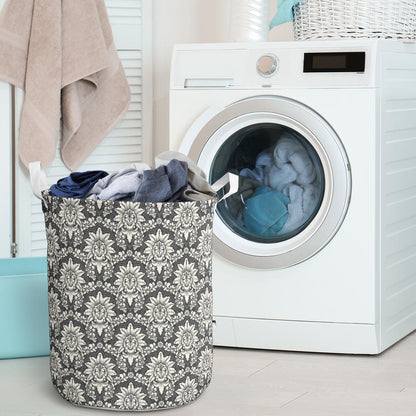 Damask Elegant Print Pattern Laundry Basket