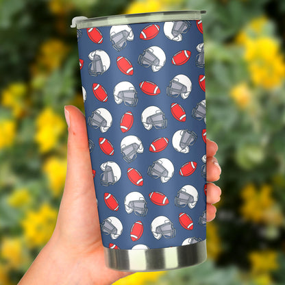 American Football Helmet Design Pattern Tumbler