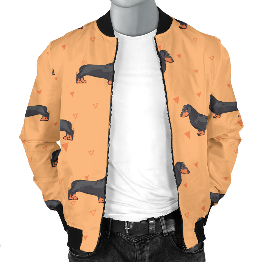 Dachshund Draw Print Pattern Men Bomber Jacket