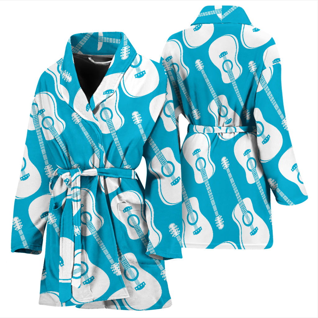 Acoustic Guitar Print Design LKS404 Women Bathrobe