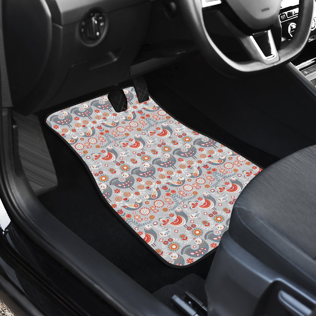 Swedish Nordic Design Print Car Floor Mats Front Back