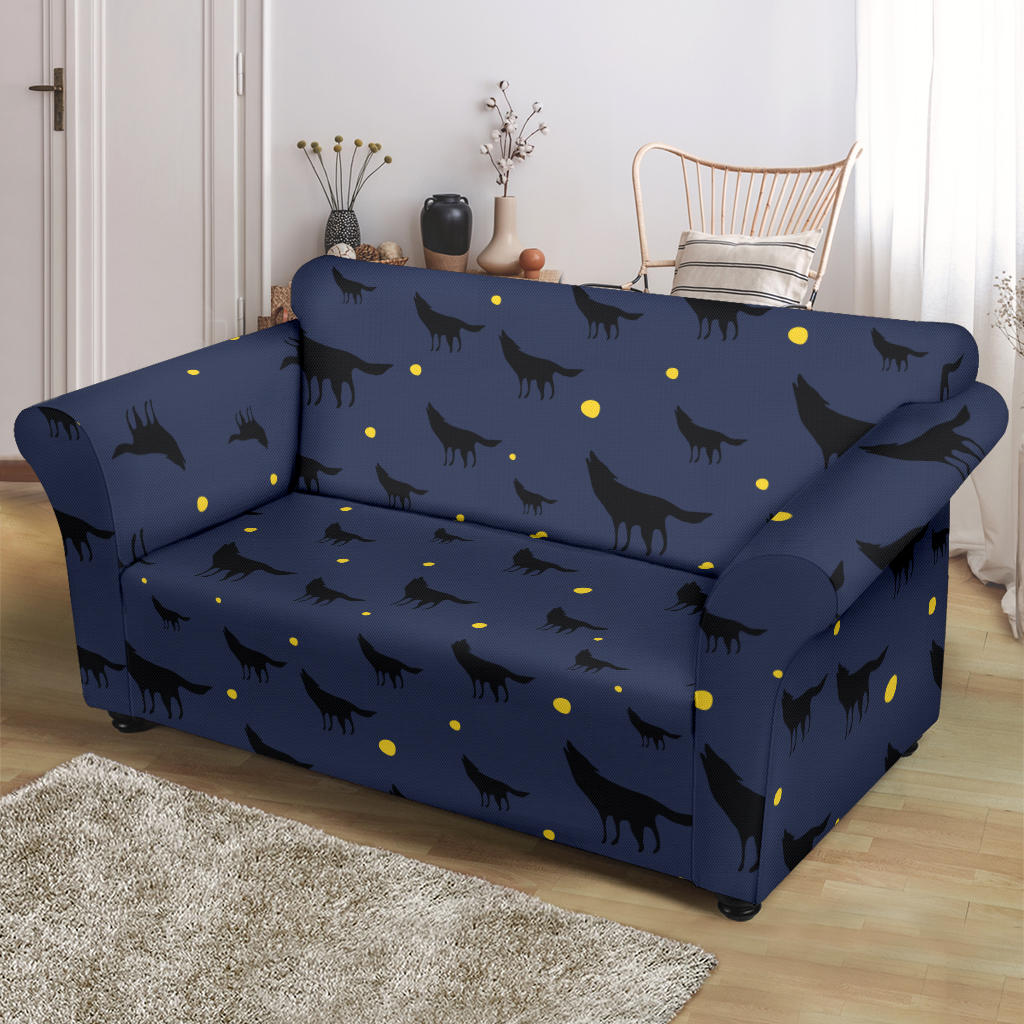 Wolf Print Design LKS301 Loveseat Couch Slipcover