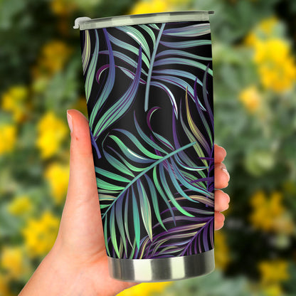 Tropical Palm Leaves Pattern Brightness Tumbler