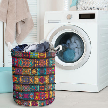 Mandala Style Design Print Laundry Basket