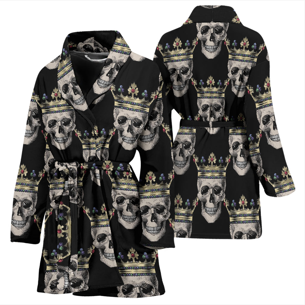 Skull King Print Design LKS3010 Women Bathrobe