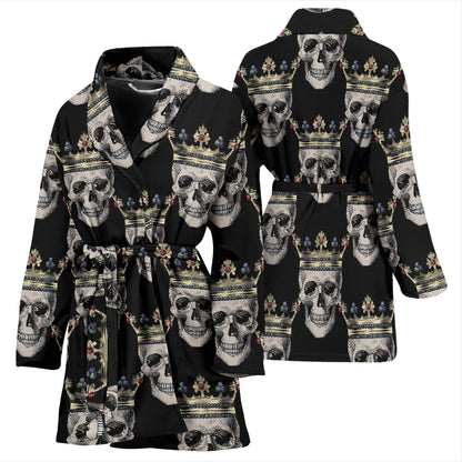 Skull King Print Design LKS3010 Women Bathrobe