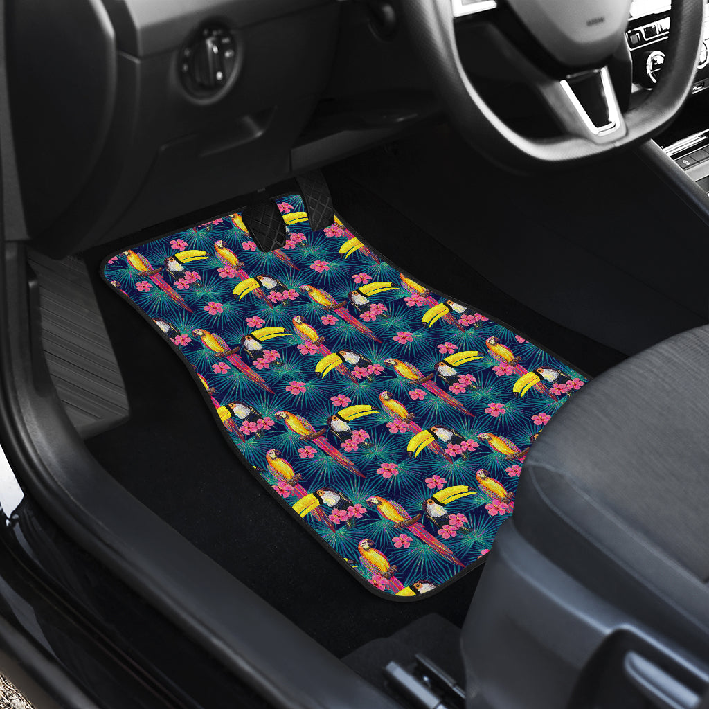 Toucan Parrot Design Car Floor Mats Front Back