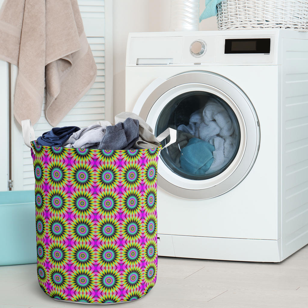 Optical illusion Flower Rainbow Style Laundry Basket
