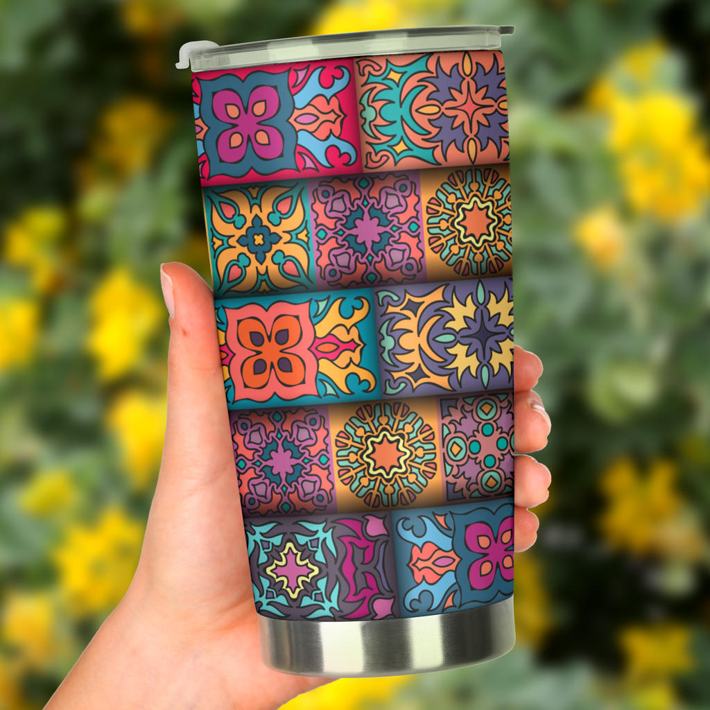 Mandala Style Design Print Tumbler