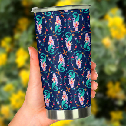 Mermaid Girl Cute Design Print Tumbler