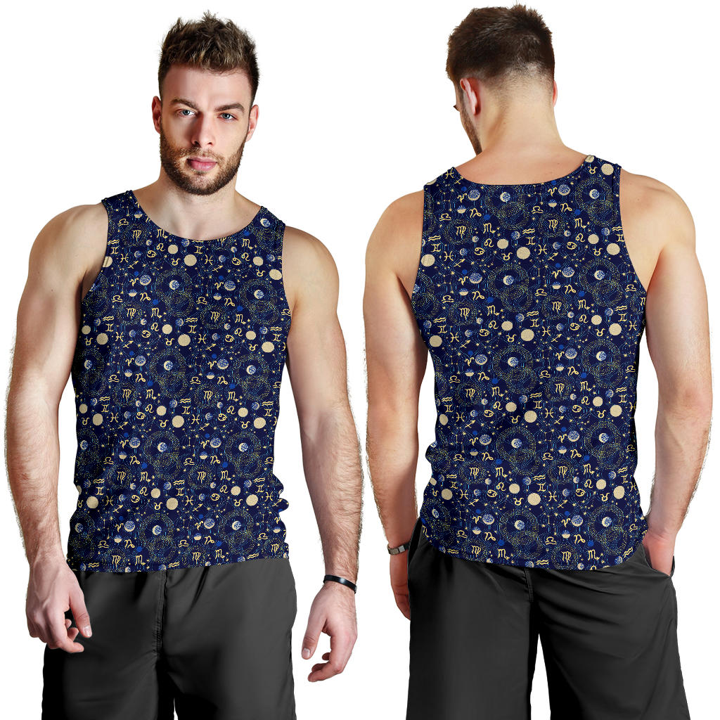 ZodiacThemed Design Print Men Tank Top