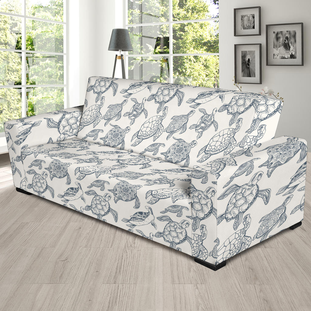Sea Turtle Print Design LKS304 Sofa Slipcover