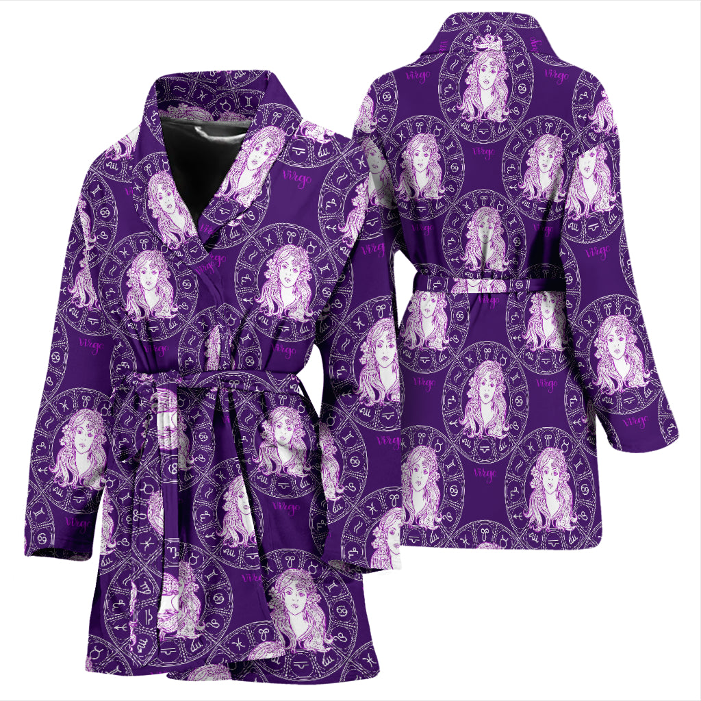 Virgo Print Design LKS301 Women Bathrobe