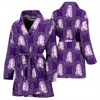 Virgo Print Design LKS301 Women Bathrobe