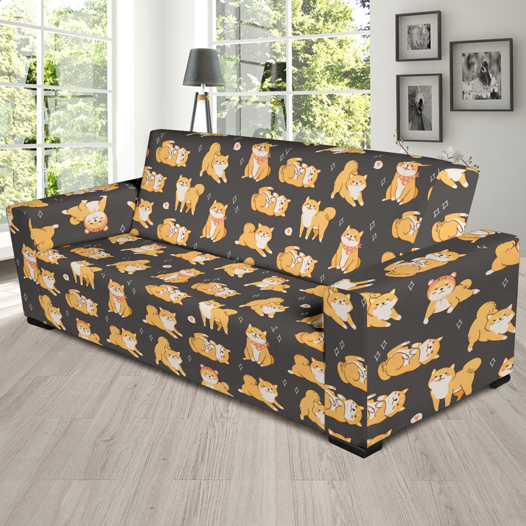 Shiba Inu Print Design LKS309 Sofa Slipcover