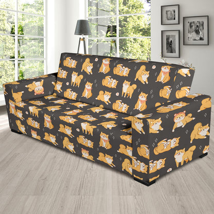Shiba Inu Print Design LKS309 Sofa Slipcover
